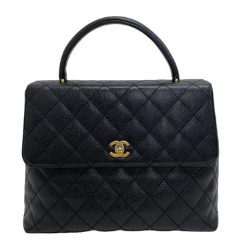 CHANEL Turnlock Matelasse Handbag Black Ladies