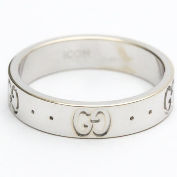 GUCCIPolished  Icon Ring #10 US 5 18K White Gold WG Band Ring BF555167