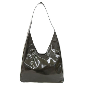 Prada one shoulder bag enamel patent black