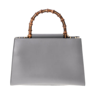 Gucci Bamboo Bag Gray 459076 Ladies Leather Handbag