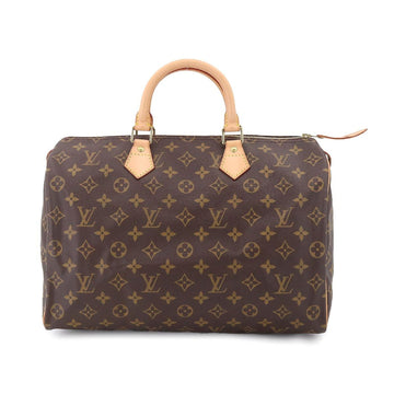 LOUIS VUITTON Monogram Speedy 35 Hand Bag Brown M41524 Gold Hardware