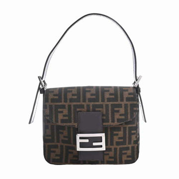 FENDI Canvas Zucca Pattern Mamma Bucket Shoulder Bag - Brown