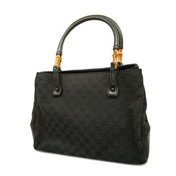 GUCCIAuth  Bamboo Tote Bag 002 123 0322 Women's GG Canvas Black