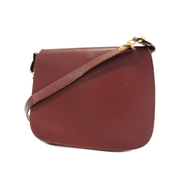 Cartier Shoulder Bag Must Leather Bordeaux Gold metal