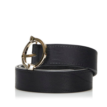 GUCCI Belt 497717 Black Leather Ladies