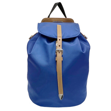 Prada rucksack backpack 1BZ064 blue brown nylon leather ladies' men's