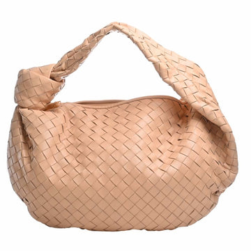 BOTTEGA VENETA Intrecciato Leather Jodie Handbag Beige Women's