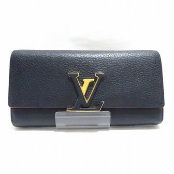 LOUIS VUITTON Taurillon Portefeuille Capucines M63739 Long Wallet Unisex