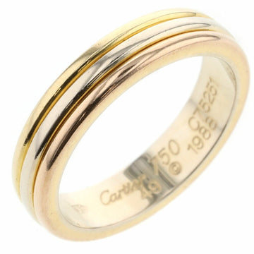 Cartier Ring Three Color Width Approx. 4mm K18YG K18WG K18PG No. 9 Women's CARTIER