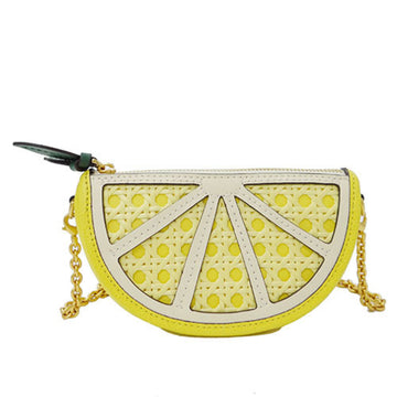 KATE SPADE Bag Women's Shoulder Leather Yellow Chain