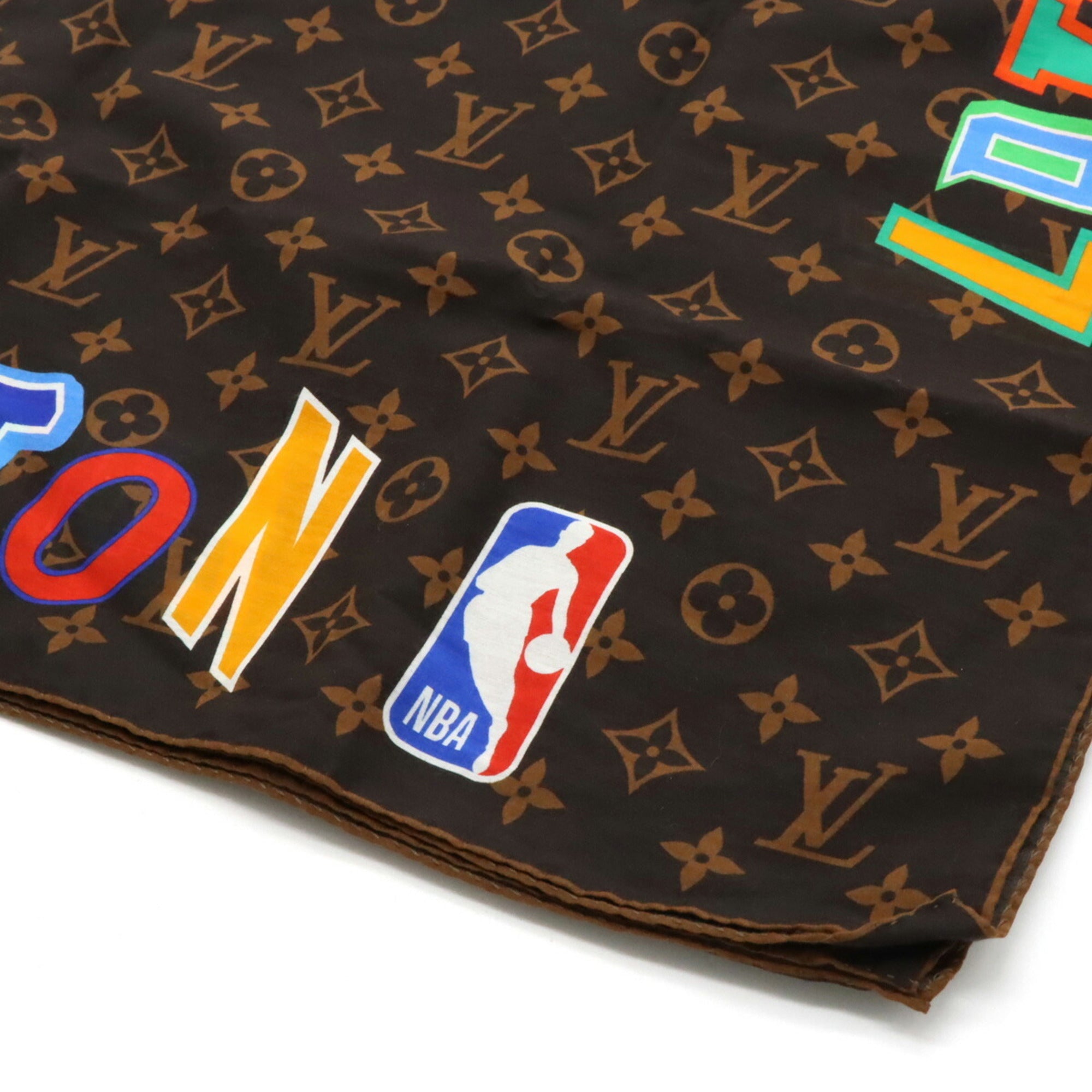LOUIS VUITTON Monogram Letters Set Mask Carre NBA Collaboration Cotton