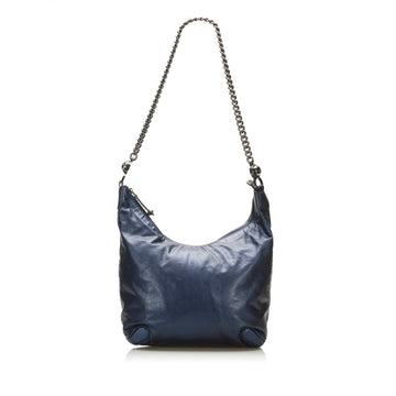 GUCCI Galaxy Chain Shoulder Bag 223560 Navy Leather Ladies