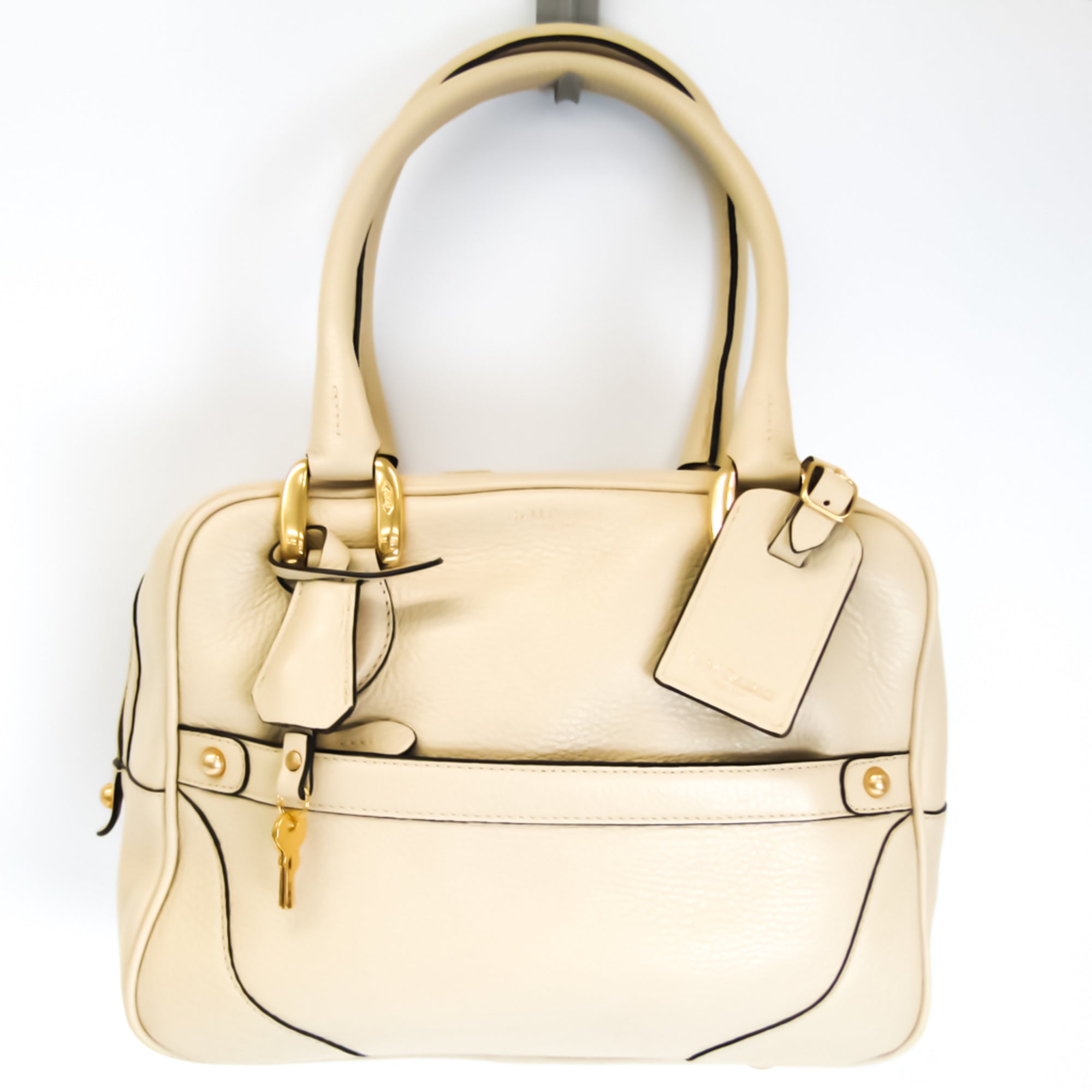 J&M DAVIDSON MINI MIA Women's Leather Handbag Beige