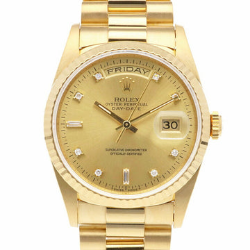 ROLEX Day Date Oyster Perpetual Watch 18K K18 Yellow Gold 18238 Men's