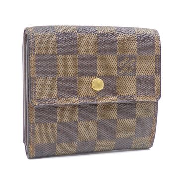 LOUIS VUITTON W Trifold Wallet Damier Portomone Bie Cult Credit Ladies N61652 Ebene