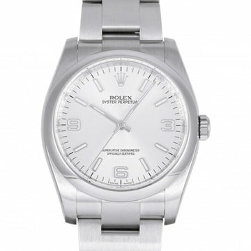 ROLEX oyster perpetual 116000 silver Arabic dial watch men's