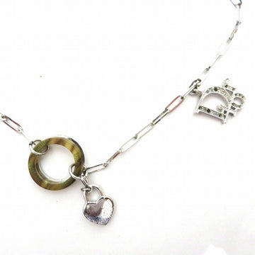 Christian Dior Dior logo rhinestone necklace brand accessories ladies