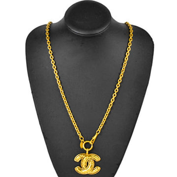 Chanel here mark necklace metal gold 3859