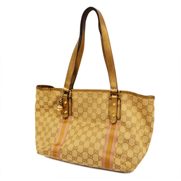 GUCCIAuth  GG Canvas Tote Bag 137396 Women's GG Canvas Tote Bag Beige,Gold