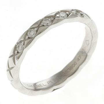 CHANEL Coco Crash Ring No. 8 Pt950 Platinum Diamond Women's