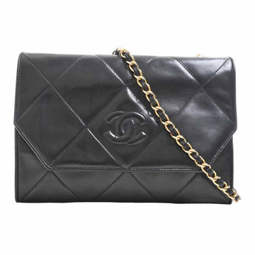 Chanel Lambskin Matrasse Coco Mark Bag Black