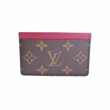 Louis Vuitton Monogram Porte Cult Sanpur Card Case Pass Brown PVC