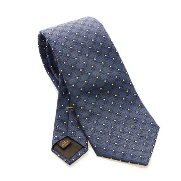 LOUIS VUITTON tie navy silk mens