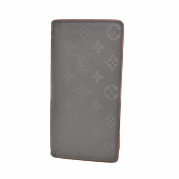 LOUIS VUITTON Monogram Titanium Portefeuille Brother Bifold Long Wallet M63236 Gray Men's