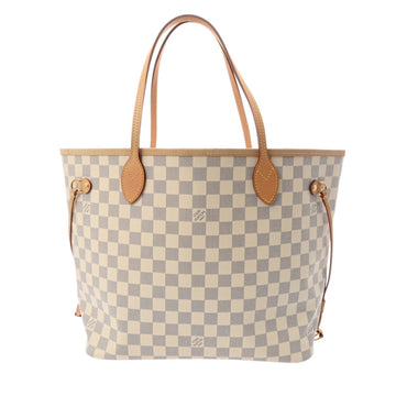 Louis Vuitton Damier Azur Neverfull MM White N41361 Ladies Canvas Tote Bag