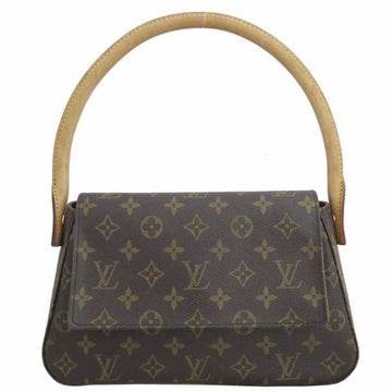 LOUIS VUITTON Shoulder Bag Monogram Mini Looping Brown Canvas Women's M51147