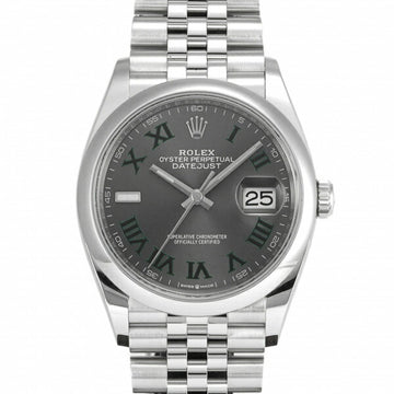 ROLEX Datejust 36 126200 Slate/Green Roman Dial Watch Men's