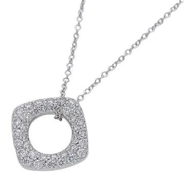 TIFFANY&Co. Necklace Ladies 750WG Diamond Square Circle White Gold