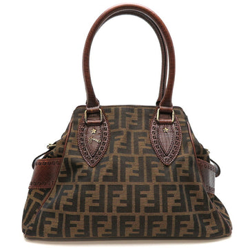 FENDI Zucca Pattern Etnico Tote Bag Women's 8BN157 Signature Canvas Brown