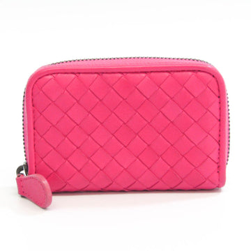 BOTTEGA VENETA Intrecciato Women's Leather Coin Purse/coin Case Pink