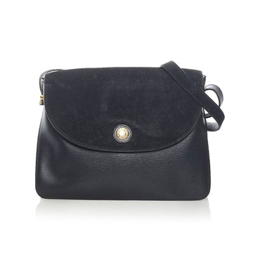 Fendi shoulder bag black leather suede ladies FENDI