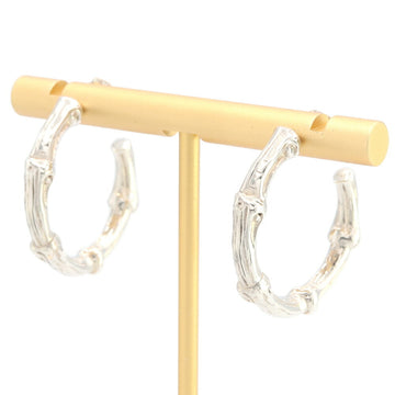 TIFFANY Earrings Bamboo Hoop SV 925 Sterling Silver Stud Ear Women's  & Co