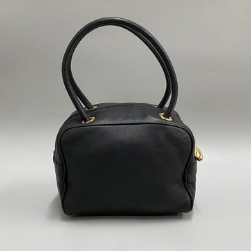 LOEWE Anagram Logo Hardware Embossed Nappa Leather Genuine Handbag Mini Boston Bag Black 61735