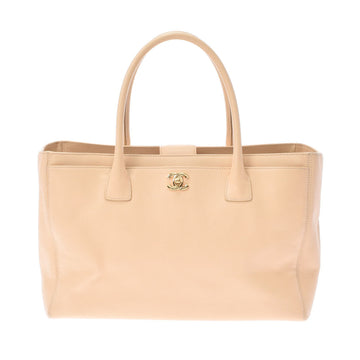 CHANEL Executive Tote Beige Women's Caviar Skin Bag