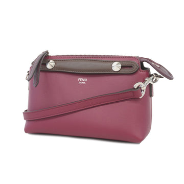 Fendi By The Way 2 Way Bag Women's Leather Handbag,Shoulder Bag Bordeaux