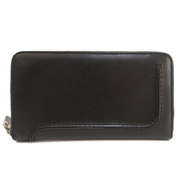 BALLY Round Long Wallet Leather Women's