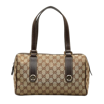 GUCCI GG Canvas Handbag 152457 Beige Brown Women's