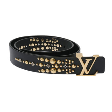 LOUIS VUITTON Suntulle Studs 80cm Black M0085 Men's Leather Belt