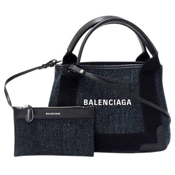 Balenciaga bag ladies handbag shoulder 2way navy cabas XS black 390346
