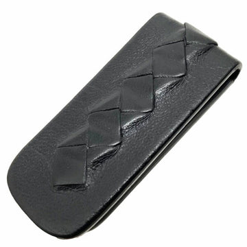 BOTTEGA VENETA Money Clip Intrecciato Nappa Leather Nero Black 169719 Style Bill Scissors Men's