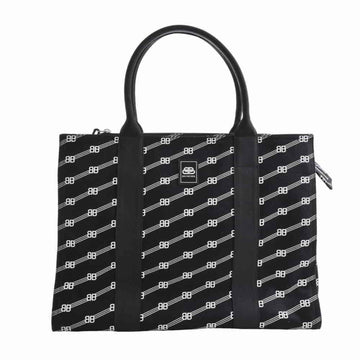 Balenciaga canvas TRADE BB monogram trade tote bag black/white