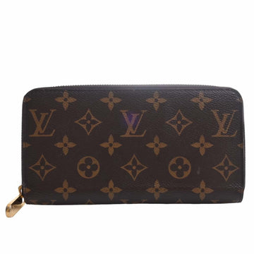 LOUIS VUITTON Monogram Zippy Wallet Round Zipper Long M41895 Brown Women's