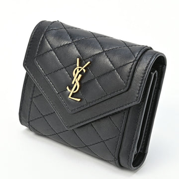 SAINT LAURENT Quilted Gabby Multifold 712688 Black