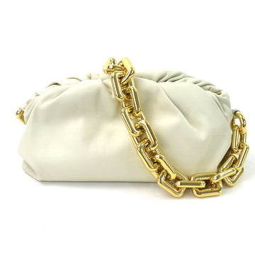 BOTTEGA VENETA BOTTEGAVENETA Shoulder Bag The Chain Pouch Leather/Metal Light Greige Women's