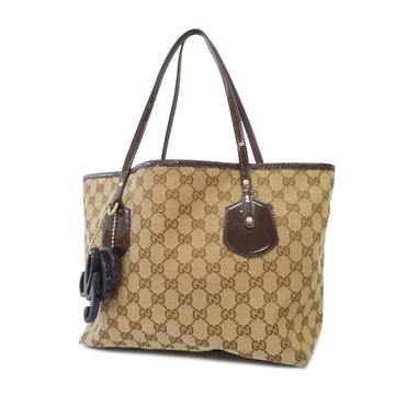 GUCCIAuth  211976 Women's GG Canvas Tote Bag Beige