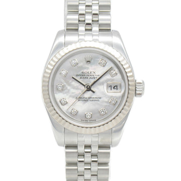 ROLEX Datejust 10P Diamond No. D Wrist Watch Wrist Watch 179174NG Mechanical Automatic White WH shell/NP K18WG[White 179174NG